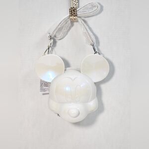 Disney Parks Loungefly Mickey Mouse Iridescent White Molded Crossbody Bag - NWT